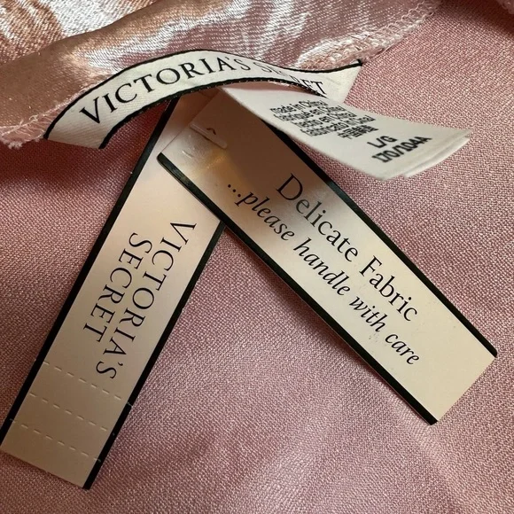 NWT Victorias Secret Cowl Back Satin Slip Dress Pink - Picture 10 of 12